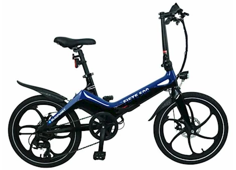 Blaupunkt Fiete ebike; blue/black; 20in tire; 36v 350w; hydraulic disc brakes; pedal/throttle assist Main Image