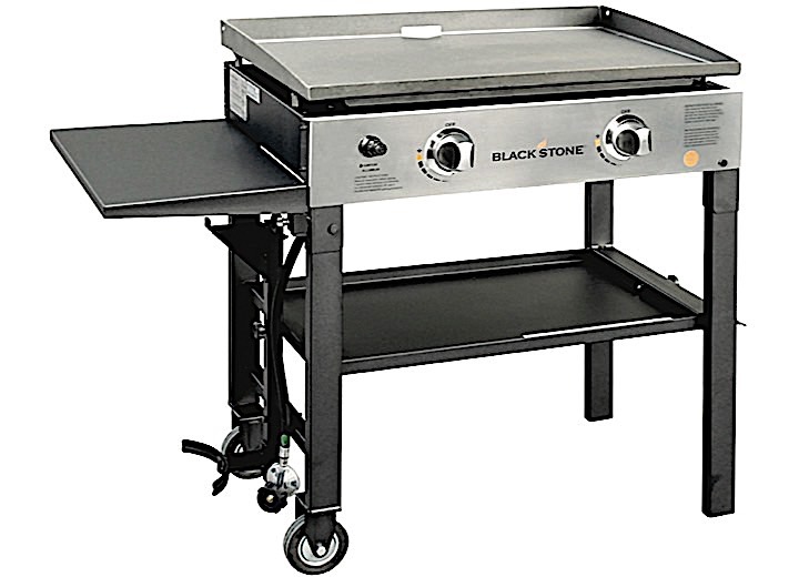 BLACKSTONE 28” PROPANE GRIDDLE COOKING STATION WITH STAINLESS STEEL FRONT PLATE