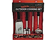 Blackstone 6-Piece Classic Outdoor Cooking Set with XL Handles - Spatulas, Tongs, Fork, & Ladle
