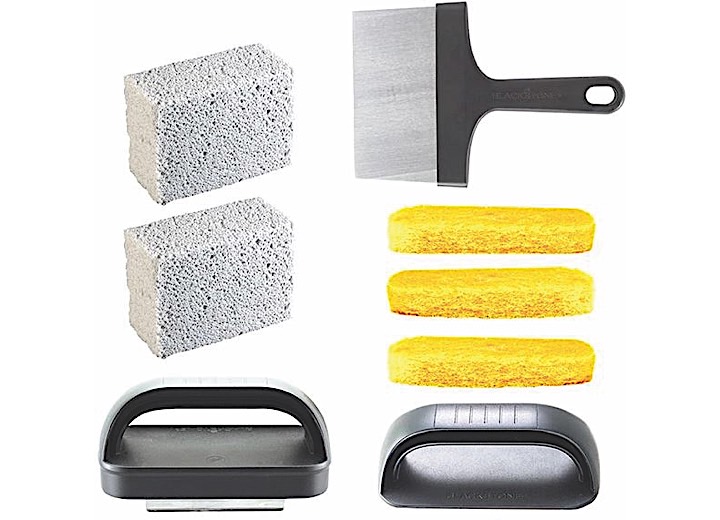 Blackstone 8-Piece Griddle Cleaning Kit - Scraper, Cleaning Bricks, & Scouring Pads with Handles Main Image