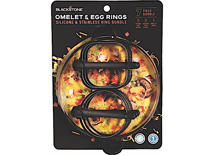 BLACKSTONE EGG RINGS & OMELET RING KIT - 7-PIECE BUNDLE