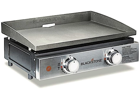 Blackstone 22” Propane Tabletop Two Burner Griddle with Stainless Steel Front Plate Main Image