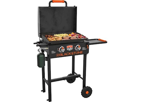 Blackstone On The Go 22” Straight Leg Cart Griddle with Hood - Uses a 1 lb. Propane Bottle
