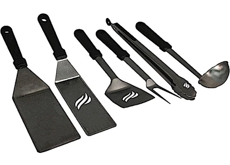 Blackstone 6-Piece Classic Outdoor Cooking Set with XL Handles - Spatulas, Tongs, Fork, & Ladle Main Image