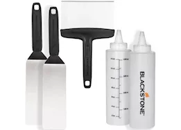 Blackstone Griddle accessory toolkit w/ 2 spatulas, 2 liquid dispensers, 1 chopper/scraper, 1 cook