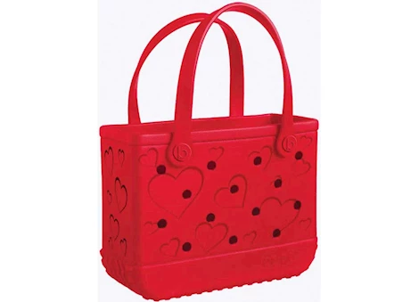 Bogg Bag BITTY BOGGS - TONAL HANDBAG-CONVERSATION HEARTS BRIGHT RED