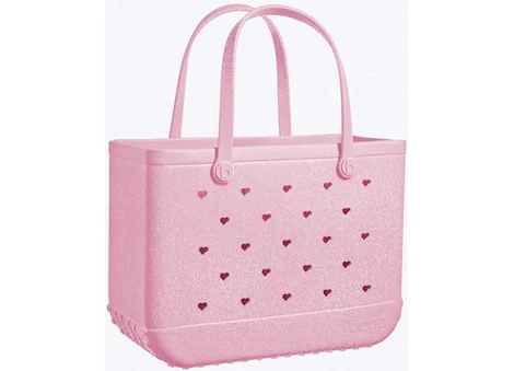 Bogg Bag ORIGINAL BOGGS - TONAL HANDBAG-HEART SHIMMER BUBBLEGUM