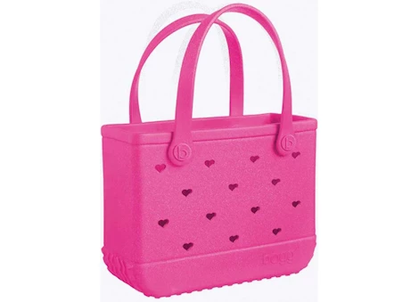 Bogg Bag BITTY BOGGS - TONAL HANDBAG-HEART SHIMMER HAUTE PINK