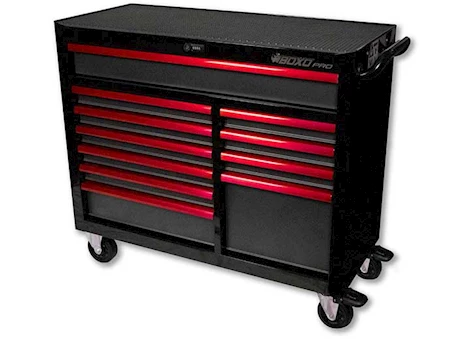 Boxo Tools Pro series, 45in 11-drawer bottom roll tool cabinet, gloss black Main Image