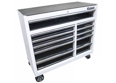 Boxo Tools TECH SERIES, 41IN 11-DRAWER BOTTOM ROLL TOOL CHEST, GLOSS WHITE
