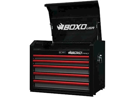 Boxo Tools PRO SERIES 26 5-DRAWER TOP TOOL CHEST GLOSS, BLACK