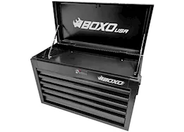 Boxo Tools 26in 5-drawer portable steel tool box, black