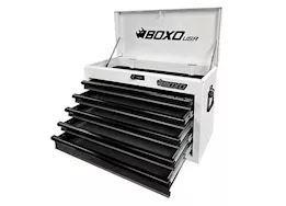 Boxo Tools 26in 5-drawer portable steel tool box, white