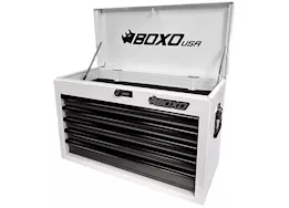 Boxo Tools 26in 5-drawer portable steel tool box, white