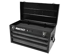 Boxo Tools 3-drawer portable steel tool box, black
