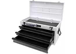 Boxo Tools 3-drawer portable steel tool box, white