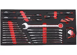Boxo Tools 26in 5-drawer portable steel tool box w/ 103 pc metric tool set, black