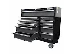 Boxo Tools Tech series, 41in 11-drawer bottom roll tool chest, gloss black