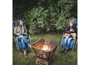 Blue Sky Outdoor Living Badlands 29.5" Square Steel Wood Fire Pit - Stars & Stripes Design