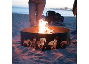 Blue Sky Outdoor Living 36" x 12" Decorative Steel Fire Ring - Horse Design