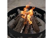 Blue Sky Outdoor Living 36" x 12" Decorative Steel Fire Ring - Horse Design