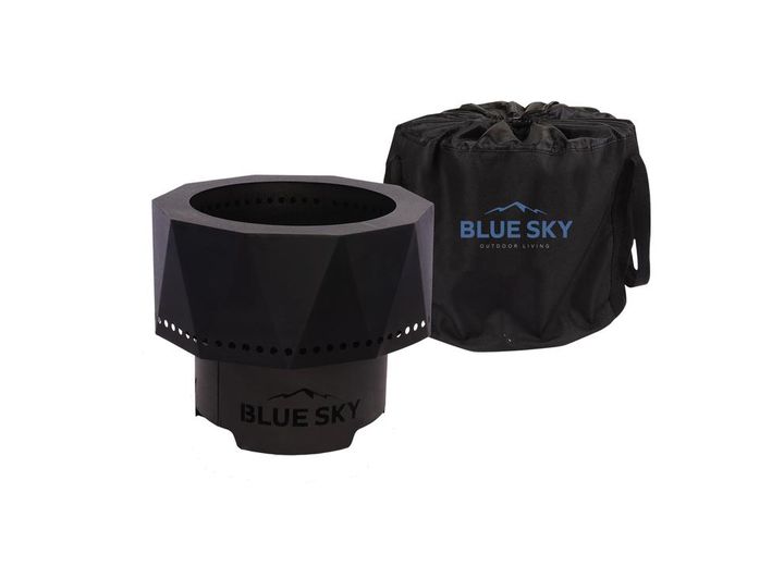 BLUE SKY OUTDOOR LIVING HIGH EFFICIENCY RIDGE PORTABLE FIRE PIT - 15.76" DIAMETER, BLACK