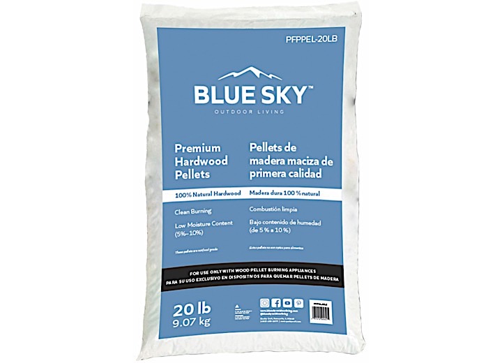 BLUE SKY OUTDOOR LIVING PREMIUM HARDWOOD PELLETS - 20 LB. BAG