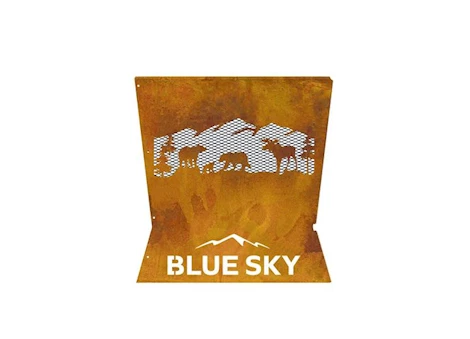 Blue Sky Outdoor Living Badlands 29.5" Square Steel Wood Fire Pit - Northern Woods Design