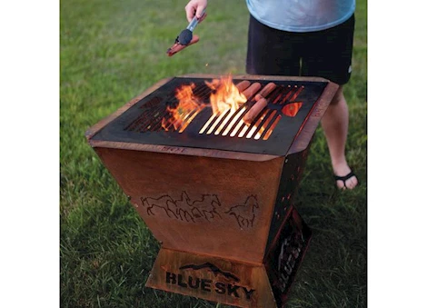 Blue Sky Outdoor Living Accessory Pack with Cover & Grate for Badlands Fire Pits