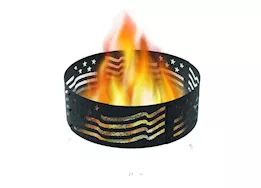 Blue Sky Outdoor Living 36" x 12" Decorative Steel Fire Ring - Stars & Stripes Design