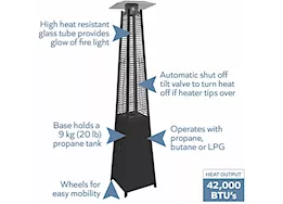 Blue Sky Outdoor Living 360° Pillar of Flame Gas Outdoor Patio Heater – 42,000 BTU