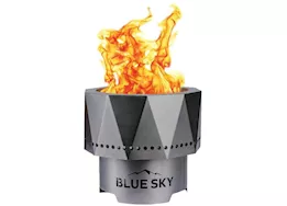 Blue Sky Outdoor Living High Efficiency Ridge Portable Fire Pit - 15.76" Diameter, Stainless Steel
