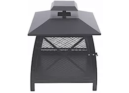 Blue Sky Outdoor Living 20” Square Wood Burning Outdoor Fireplace with 360-Degree View