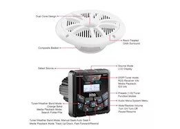 Boss audio systems mckgb450w.6 weatherproof marine gauge receiver and speaker package