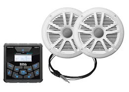 Boss audio systems mckgb450w.6 weatherproof marine gauge receiver and speaker package