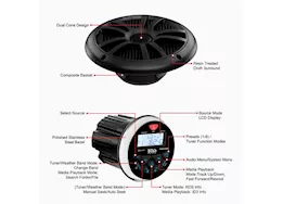 Boss audio systems mckgb350b.6 weatherproof marine gauge receiver and speaker package