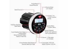 Boss audio systems mgr350b marine gauge receiver - bluetooth, digital media mp3