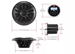 Boss audio systems mckgb350b.6 weatherproof marine gauge receiver and speaker package