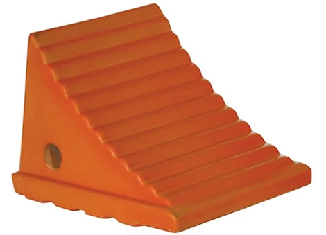 Buyers Products Orange Polyurethane Wheel Chock, 7.38X8.31X6.25 Inch