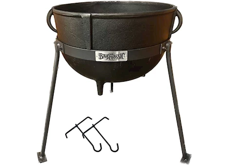 Bayou Classic 5-GAL JAMBALAYA KETTLE, CAST IRON LID, AND STAND