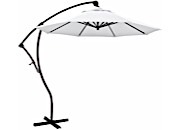 California Umbrella Bayside Series 9 ft. Cantilever Patio Umbrella - White Olefin / Bronze