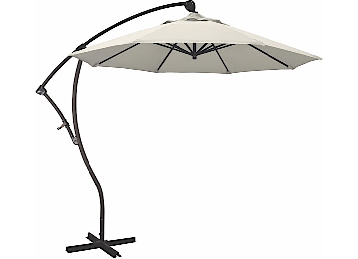California Umbrella Bayside Series 9 ft. Cantilever Patio Umbrella - Antique Beige Olefin / Bronze Main Image