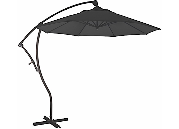 California Umbrella Bayside Series 9 ft. Cantilever Patio Umbrella - Black Olefin / Bronze