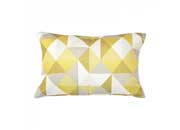 Astella Pacifica 12” x 18” Lumbar Throw Pillow in Ruskin - Yellow
