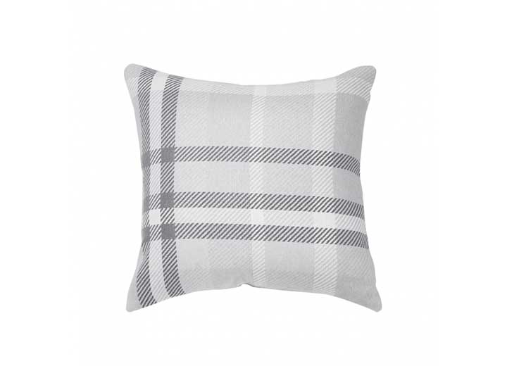 ASTELLA PACIFICA 18” X 18” ACCENT THROW PILLOW IN TARTAN - CHARCOAL