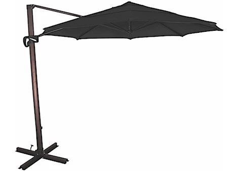 California Umbrella Cali Series 11 ft. Cantilever Patio Umbrella - Black Sunbrella / Bronze