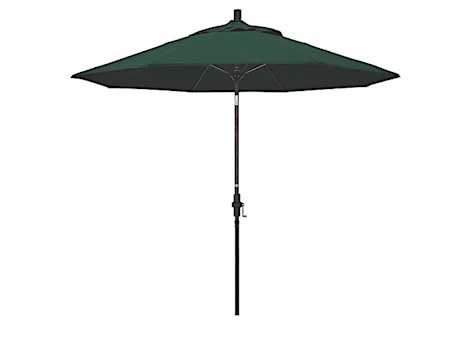 California Umbrella Sun Master Series 9 ft. Patio Umbrella - Forest Green Sunbrella / Bronze