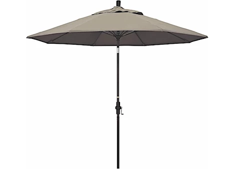 California Umbrella Sun Master Series 9 ft. Patio Umbrella - Taupe Sunbrella / Bronze