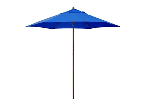 Astella Mow Series 9 ft. Economy Market Umbrella – Pacific Blue / Wood Grain