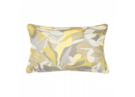 Astella Pacifica 12” x 18” Lumbar Throw Pillow in Dewey - Yellow